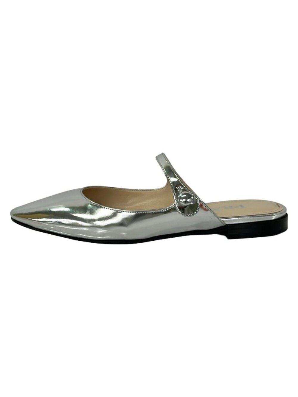 Prada Mules 35 Silver Leather
